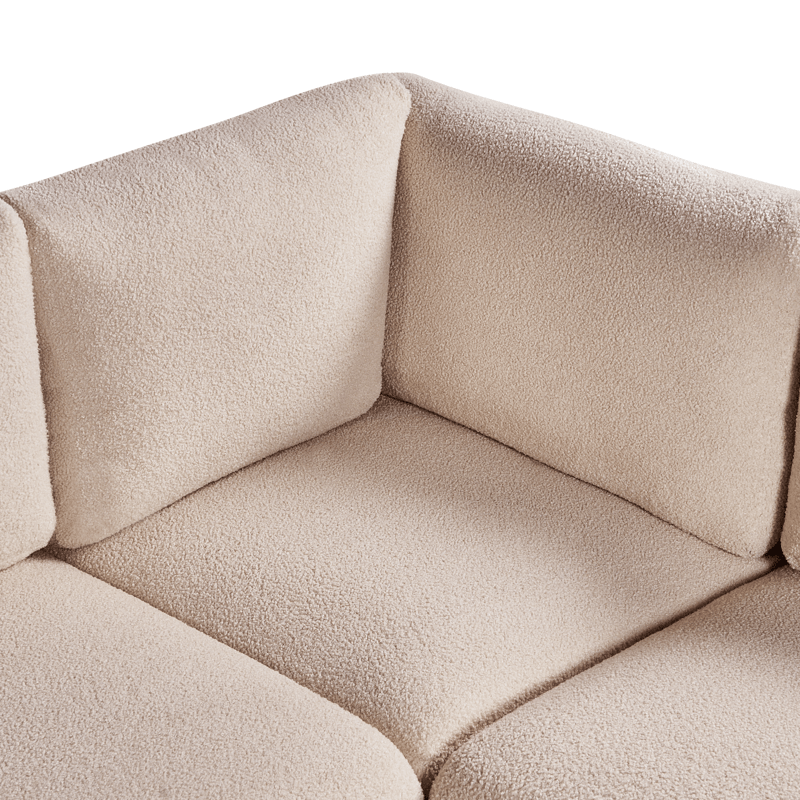 Modulsoffa 5-sits Mesnali Vänstervänd - Beige - Möbler - Vardagsrum - Soffor - Modulsoffor - Komplett modulsoffa