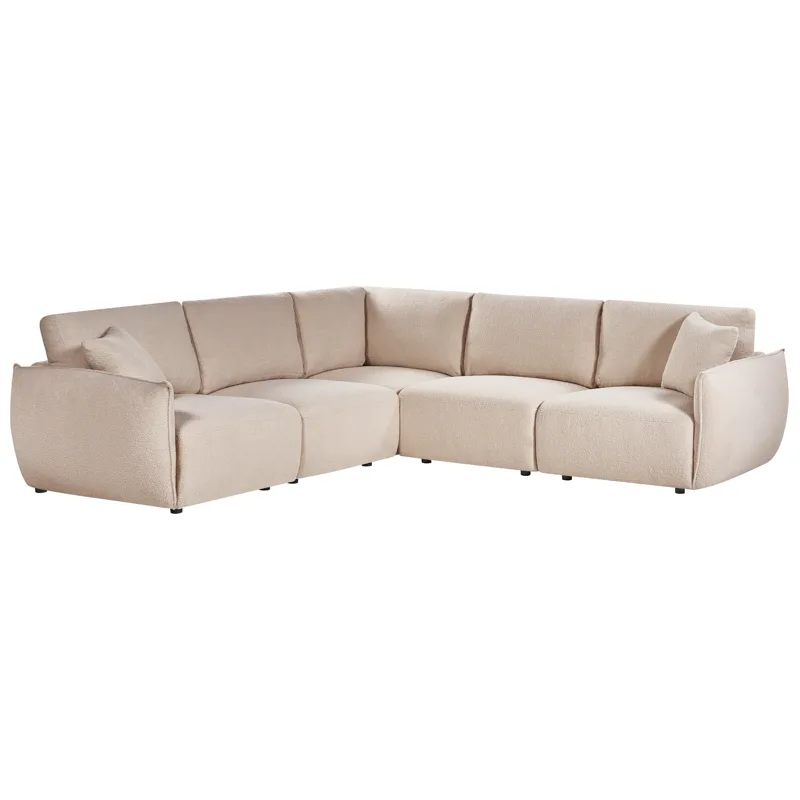 Modulsoffa 5-sits Mesnali Vänstervänd - Beige - Möbler - Vardagsrum - Soffor - Modulsoffor - Komplett modulsoffa