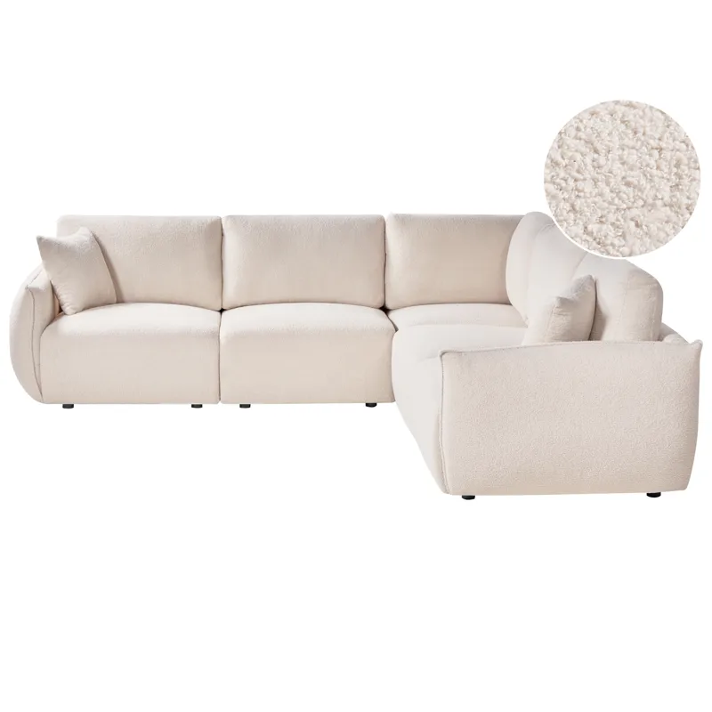Modulsoffa 5-sits Mesnali Vänstervänd, Off-White