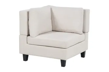 Modulsoffa med fotpall Unstad Beige/svart, Symmetrisk - Beige/svart, Symmetrisk - Möbler - Vardagsrum - Soffor - Modulsoffor - Komplett modulsoffa