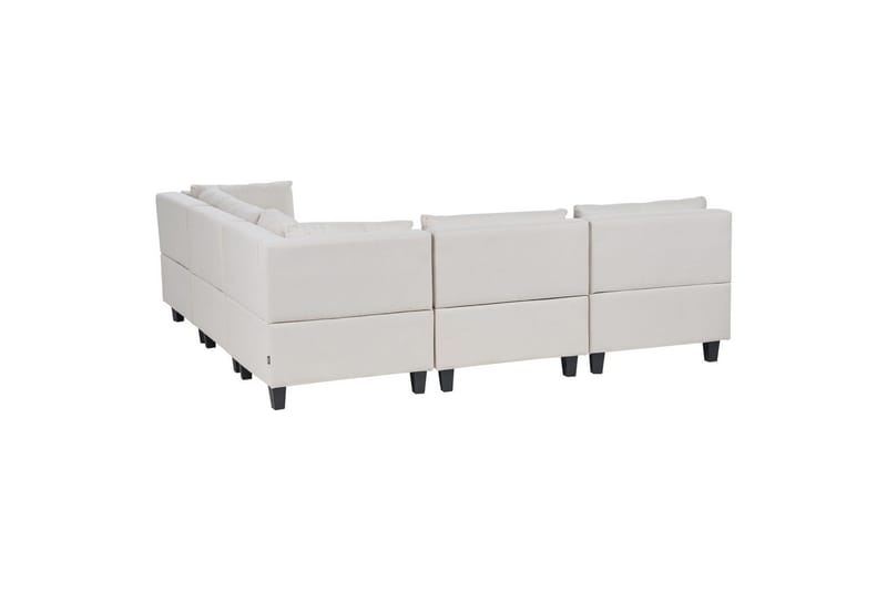 Modulsoffa med fotpall Unstad Beige/svart, Vänstervänd - Beige/svart, Vänstervänd - Möbler - Vardagsrum - Soffor - Modulsoffor - Komplett modulsoffa