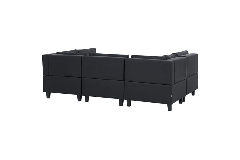 Modulsoffa med fotpall Unstad Svart, Symmetrisk - Svart, Symmetrisk - Möbler - Vardagsrum - Soffor - Modulsoffor - Komplett modulsoffa