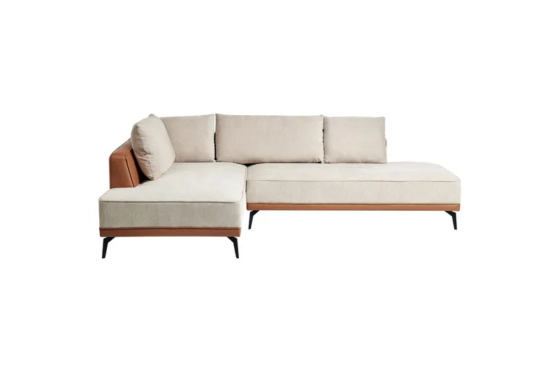 Modulsoffa Myken Beige/brun/svart, Högervänd, Beige/brun/svart, Högervänd