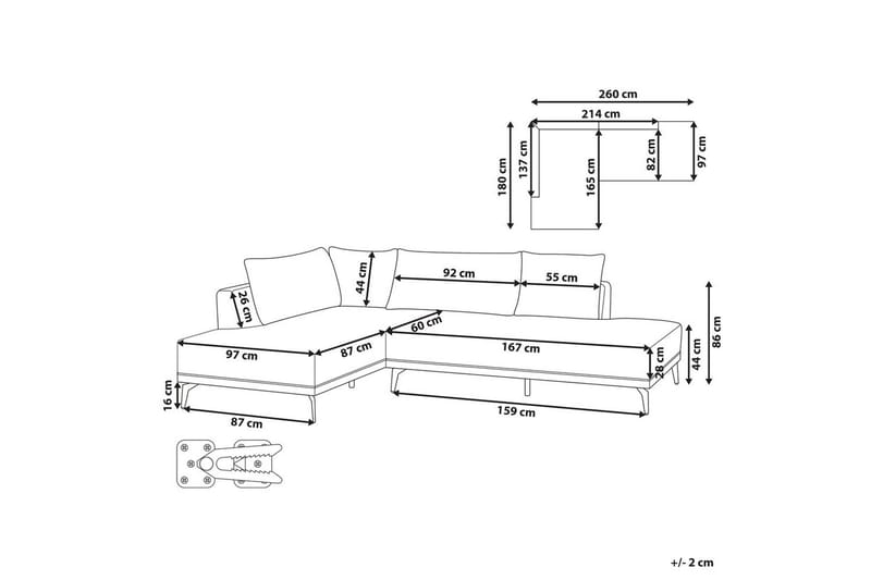 Modulsoffa Myken Beige/brun/svart, Högervänd - Beige/brun/svart, Högervänd - Möbler - Vardagsrum - Soffor - Modulsoffor - Komplett modulsoffa