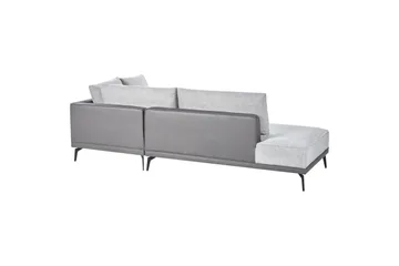 Modulsoffa Myken Grå/svart, Vänstervänd - Grå - Möbler - Vardagsrum - Soffor - Modulsoffor - Komplett modulsoffa