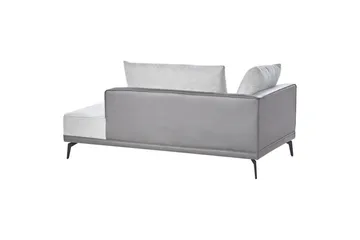 Modulsoffa Myken Grå/svart, Vänstervänd - Grå - Möbler - Vardagsrum - Soffor - Modulsoffor - Komplett modulsoffa