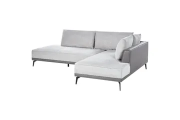Modulsoffa Myken Grå/svart, Vänstervänd - Grå - Möbler - Vardagsrum - Soffor - Modulsoffor - Komplett modulsoffa