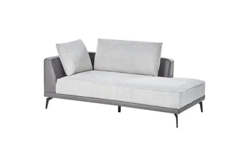 Modulsoffa Myken Grå/svart, Vänstervänd - Grå - Möbler - Vardagsrum - Soffor - Modulsoffor - Komplett modulsoffa