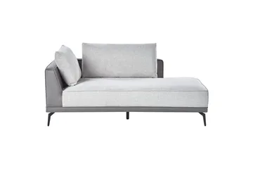 Modulsoffa Myken Grå/svart, Vänstervänd - Grå - Möbler - Vardagsrum - Soffor - Modulsoffor - Komplett modulsoffa