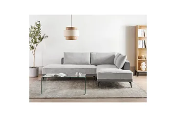 Modulsoffa Myken Grå/svart, Vänstervänd - Grå - Möbler - Vardagsrum - Soffor - Modulsoffor - Komplett modulsoffa
