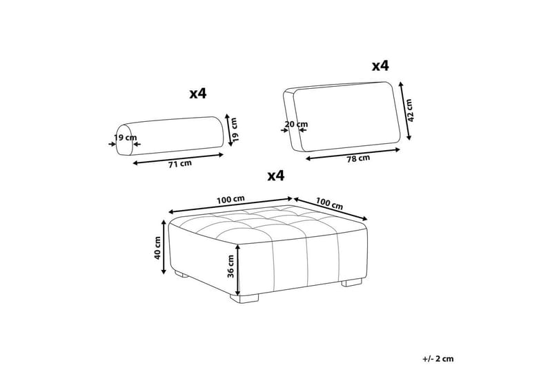 Modulsoffa Tibro Beige/ljust trä - Beige/ljust trä - Möbler - Vardagsrum - Soffor - Modulsoffor - Komplett modulsoffa