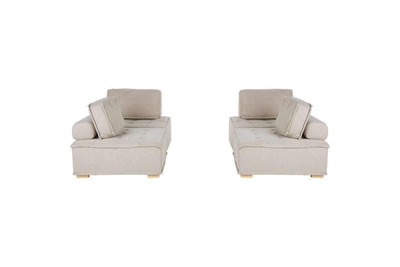 Modulsoffa Tibro Beige/ljust trä - Beige/ljust trä - Möbler - Vardagsrum - Soffor - Modulsoffor - Komplett modulsoffa