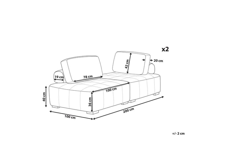 Modulsoffa Tibro Grå/ljust trä - Grå/ljust trä - Möbler - Vardagsrum - Soffor - Modulsoffor - Komplett modulsoffa