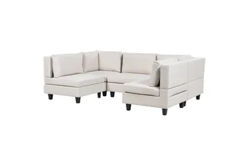 Modulsoffa Unstad Beige/svart - Beige/svart - Möbler - Vardagsrum - Soffor - Modulsoffor - Komplett modulsoffa