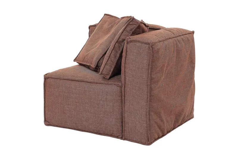 Oceanis Hörnmodul/armstödsmodul höger - Brun - Möbler - Vardagsrum - Soffor - Modulsoffor - Övriga moduler till modulsoffa