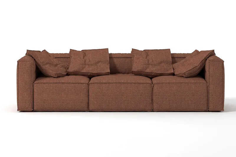 Oceanis Hörnmodul/armstödsmodul höger - Brun - Möbler - Vardagsrum - Soffor - Modulsoffor - Övriga moduler till modulsoffa