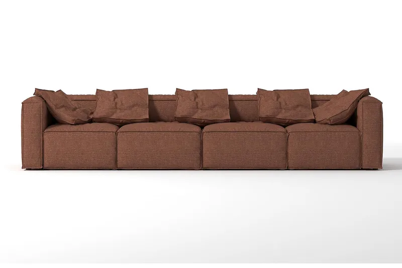 Oceanis Hörnmodul/armstödsmodul höger - Brun - Möbler - Vardagsrum - Soffor - Modulsoffor - Övriga moduler till modulsoffa