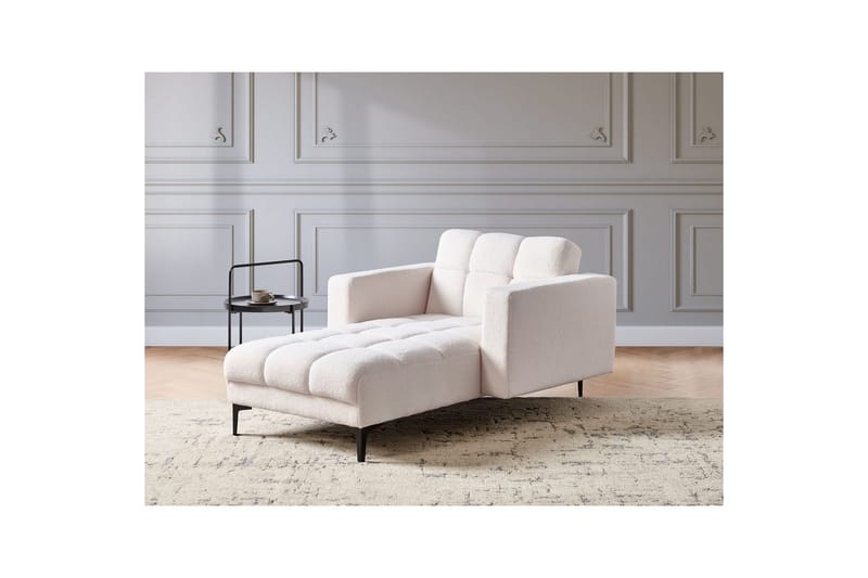 Schäslong Alnes Vit/Svart - Vit/Svart - Möbler - Vardagsrum - Fåtöljer - Schäslongfåtöljer & divanfåtöljer