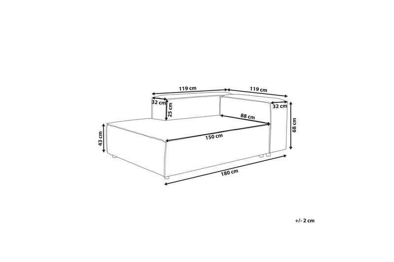 Schäslong Ardal Grå, svart, Högervänd - Grå, svart, Högervänd - Möbler - Vardagsrum - Soffor - Modulsoffor - Hörnmodul