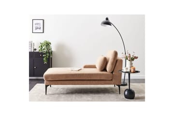 Schäslong Ewron Beige, svart, Högervänd - Beige, svart, Högervänd - Möbler - Vardagsrum - Soffor - Modulsoffor - Hörnmodul