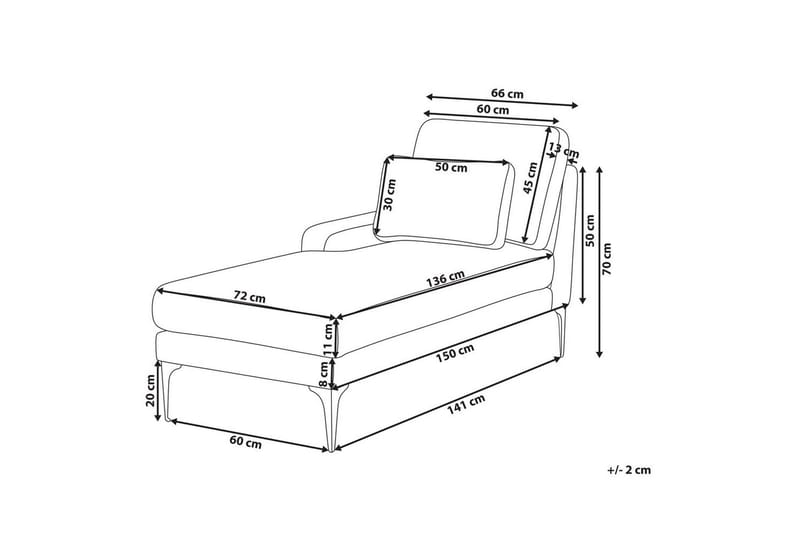 Schäslong Ewron Beige, svart, Högervänd - Beige, svart, Högervänd - Möbler - Vardagsrum - Soffor - Modulsoffor - Hörnmodul