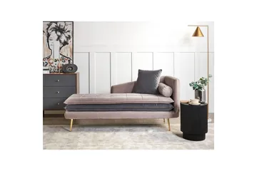 Schäslong Gonesse Beige, Grå, Guld - Beige, Grå, Guld - Möbler - Vardagsrum - Soffor - Modulsoffor - Hörnmodul
