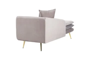 Schäslong Gonesse Beige, Grå, Guld - Beige, Grå, Guld - Möbler - Vardagsrum - Soffor - Modulsoffor - Hörnmodul