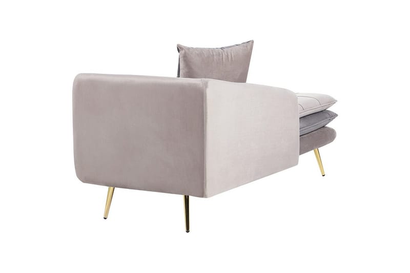 Schäslong Gonesse Beige, Grå, Guld - Beige, Grå, Guld - Möbler - Vardagsrum - Soffor - Modulsoffor - Hörnmodul