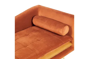 Schäslong Gonesse Orange, guld - Orange, guld - Möbler - Vardagsrum - Soffor - Modulsoffor - Hörnmodul