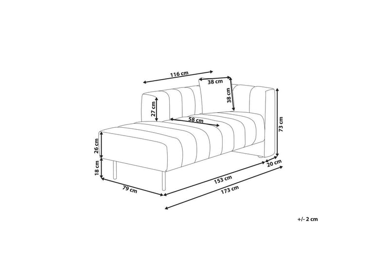 Schäslong Lannils Brun, Svart, Högervänd - Brun, Svart, Högervänd - Möbler - Vardagsrum - Soffor - Modulsoffor - Hörnmodul