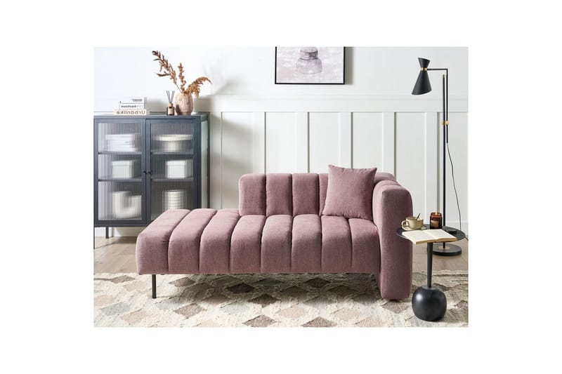 Schäslong Lannils Rosa, Svart, Högervänd - Rosa - Möbler - Vardagsrum - Soffor - Modulsoffor - Hörnmodul