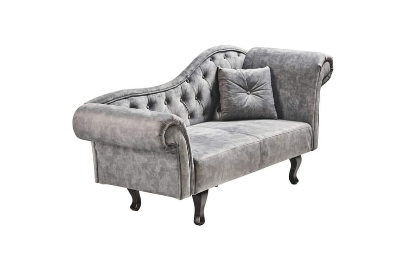 Schäslong Lattes Grå, mörkt trä, Högervänd - Grå - Möbler - Sovrum - Dagbäddar