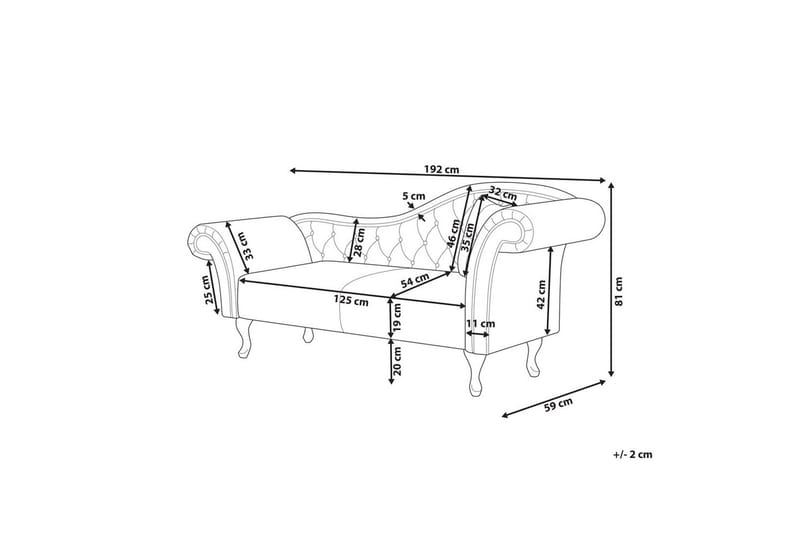 Schäslong Lattes Svart, mörkt trä, Högervänd - Svart, mörkt trä, Högervänd - Möbler - Sovrum - Dagbäddar