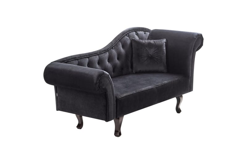 Schäslong Lattes Svart, mörkt trä, Högervänd - Svart, mörkt trä, Högervänd - Möbler - Sovrum - Dagbäddar