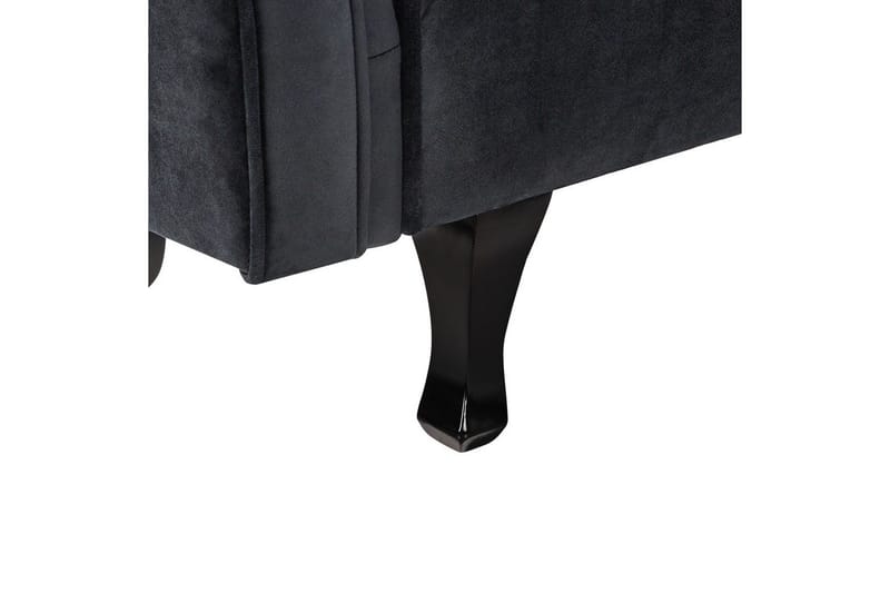 Schäslong Lattes Svart, mörkt trä, Vänstervänd - Svart, mörkt trä, Vänstervänd - Möbler - Sovrum - Dagbäddar