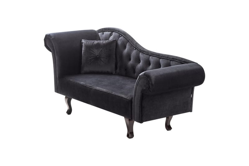 Schäslong Lattes Svart, mörkt trä, Vänstervänd - Svart, mörkt trä, Vänstervänd - Möbler - Sovrum - Dagbäddar