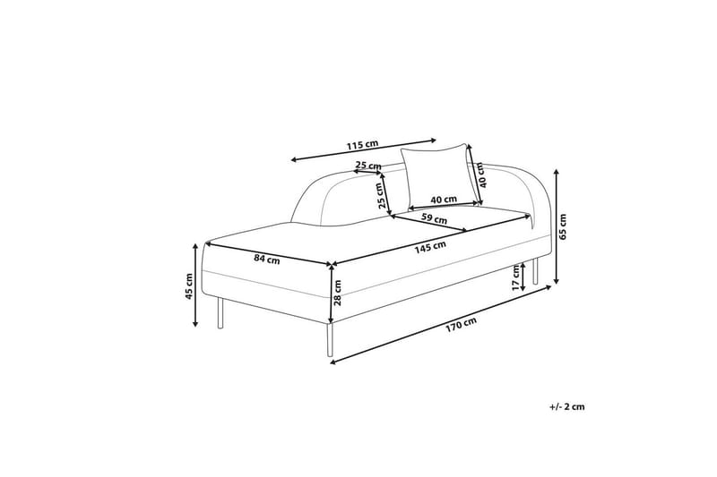 Schäslong Le Crau Orange, Svart, Högervänd - Orange, Svart, Högervänd - Möbler - Vardagsrum - Soffor - Modulsoffor - Hörnmodul