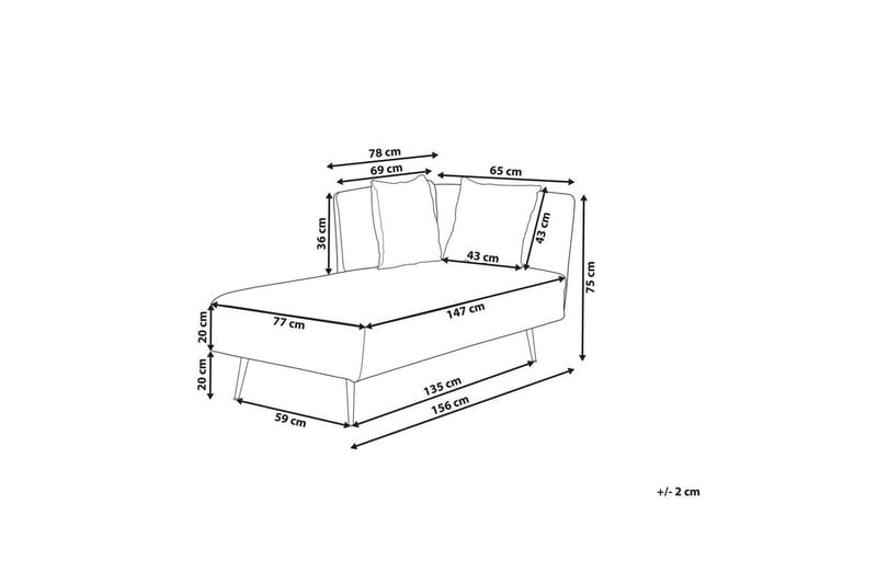 Schäslong Riom Vit, Svart, Högervänd - Vit, Svart, Högervänd - Möbler - Vardagsrum - Soffor - Modulsoffor - Hörnmodul