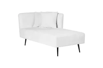 Schäslong Riom Vit, Svart, Vänstervänd - Vit, Svart, Vänstervänd - Möbler - Vardagsrum - Soffor - Modulsoffor - Hörnmodul