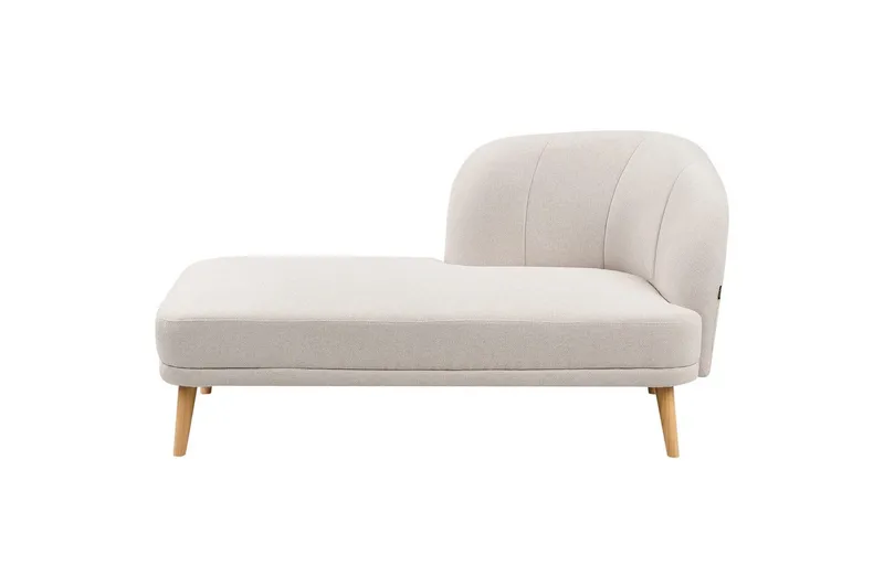 Schäslong Tanlay Beige, ljust trä, Högervänd, Beige, ljust trä, Högervänd