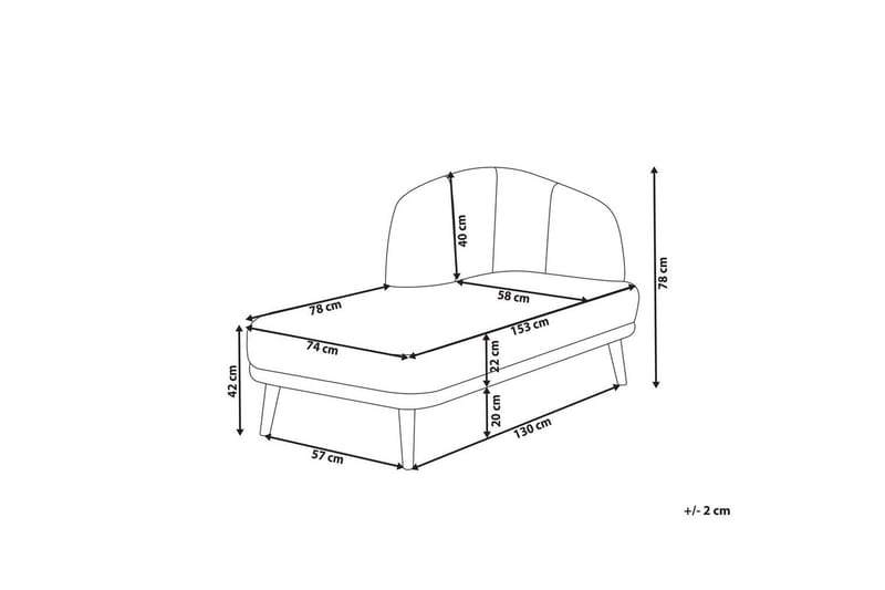 Schäslong Tanlay Brunt, gyllenbrut trä, Högervänd - Brunt, gyllenbrut trä, Högervänd - Möbler - Vardagsrum - Soffor - Modulsoffor - Hörnmodul