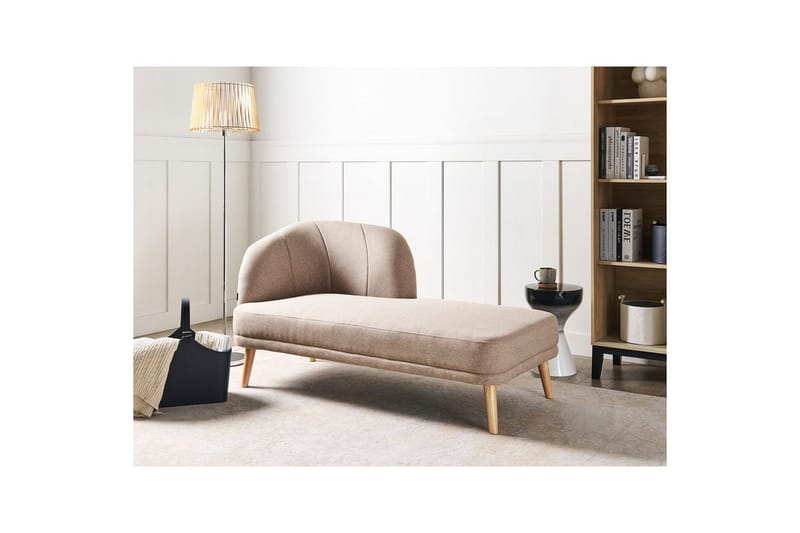 Schäslong Tanlay Brunt, ljust trä, Vänstervänd - Brunt, ljust trä, Vänstervänd - Möbler - Vardagsrum - Soffor - Modulsoffor - Hörnmodul