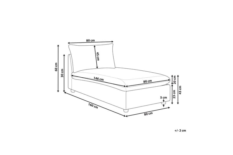 Schäslong Vizille Beige - Beige - Möbler - Vardagsrum - Soffor - Modulsoffor - Hörnmodul