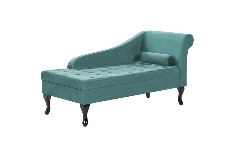 Schäslong Pessac Blå, Svart, Högervänd - Turkos - Möbler - Vardagsrum - Soffor - Modulsoffor - Hörnmodul