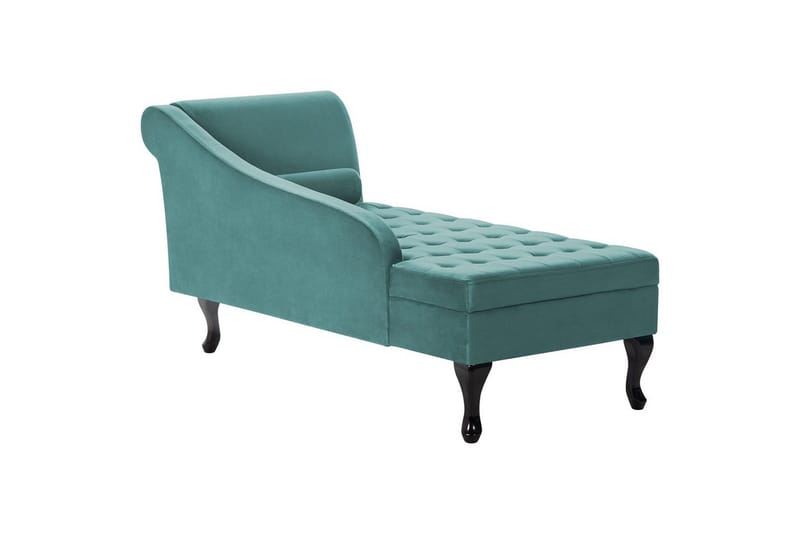 Schäslong Pessac Blå, Svart, Högervänd - Turkos - Möbler - Vardagsrum - Soffor - Modulsoffor - Hörnmodul