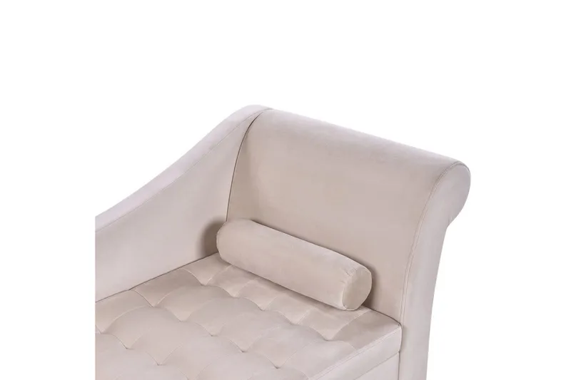 Schäslong Pessac Ljusbeige, svart, Högervänd - Ljusbeige, svart, Högervänd - Möbler - Vardagsrum - Soffor - Modulsoffor - Hörnmodul