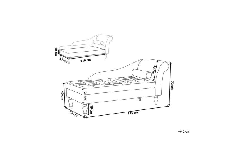 Schäslong Pessac Grå, Högervänd - Grå, Högervänd - Möbler - Vardagsrum - Soffor - Modulsoffor - Hörnmodul