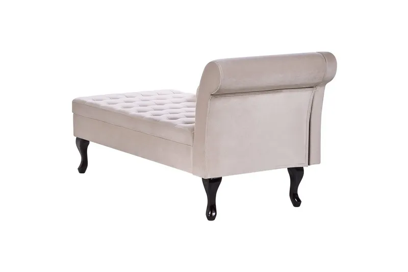 Schäslong Pessac Ljusbeige, svart, Högervänd - Ljusbeige, svart, Högervänd - Möbler - Vardagsrum - Soffor - Modulsoffor - Hörnmodul