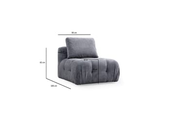 Yvara Mittmodul 90 cm - Grå - Möbler - Vardagsrum - Soffor - Modulsoffor - Mittmodul