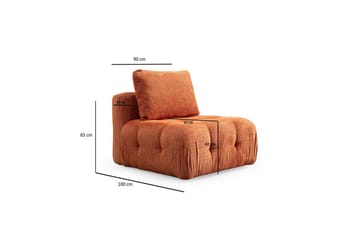 Yvara Mittmodul 90 cm - Orange - Möbler - Vardagsrum - Soffor - Modulsoffor - Mittmodul